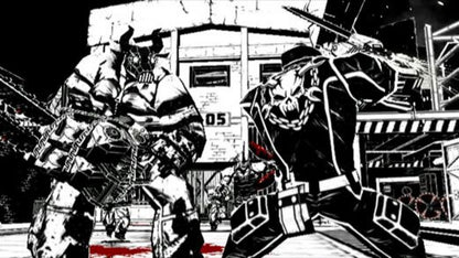 MadWorld – Nintendo Wii (Wii) stylized action beat ’em up video game gameplay