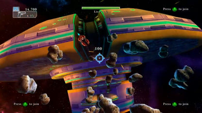 Attack of the Movies 3D for Xbox 360 arcade shooter video game featuring motion controlled shooting retro B movie themed levels cooperative gameplay and immersive 3D visual effects experience gameplay