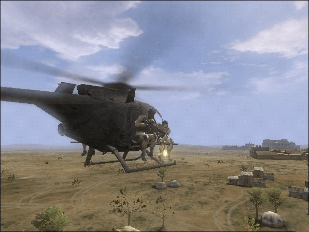 Delta Force Black Hawk Down for Xbox (Xbox) gameplay, first person shooter video game.