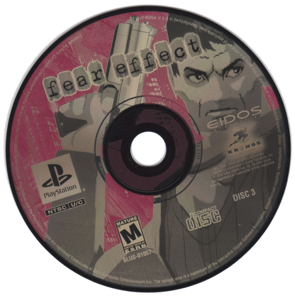 Fear Effect retro cyberpunk action adventure game for PlayStation 1 (PS1) disc 3