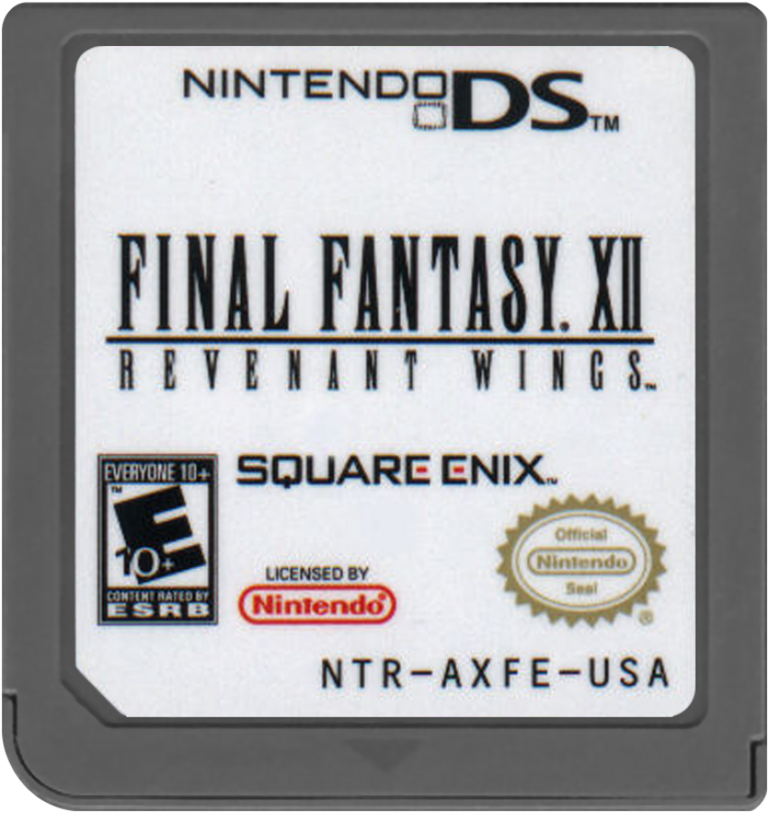 Final Fantasy XII Revenant Wings Nintendo DS game featuring real time strategy RPG gameplay with touch based unit control summoning mechanics base capturing and tactical combat set in the Final Fantasy XII universe cartridge 