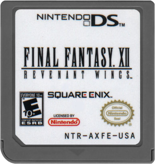 Final Fantasy XII Revenant Wings Nintendo DS game featuring real time strategy RPG gameplay with touch based unit control summoning mechanics base capturing and tactical combat set in the Final Fantasy XII universe cartridge 