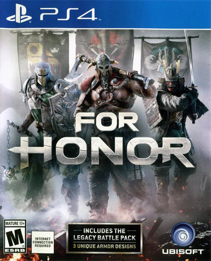 For Honor – PlayStation 4 (PS4) video game cover image, medieval melee action fighting game by Ubisoft