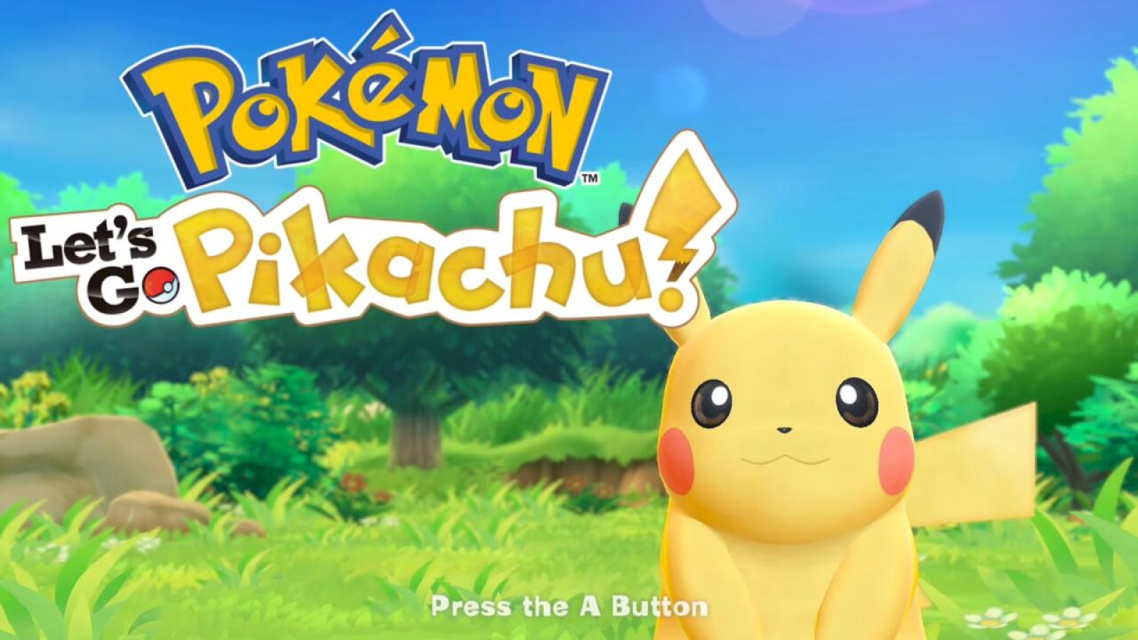 Pokemon Lets Go Pikachu start screen Nintendo Switch NS video game