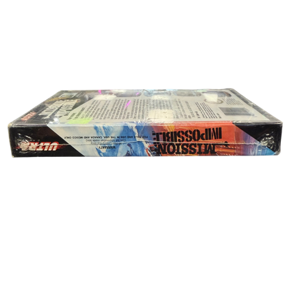 Mission Impossible Nintendo Entertainment System NES for action adventure video game fans featuring secret agent missions espionage gameplay enemy encounters stealth action weapons puzzle solving challenging levels and classic Nintendo Entertainment System gaming collectible appeal side of seal