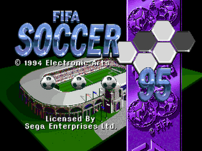 FIFA 95 title screen for Sega Genesis (GEN) video game