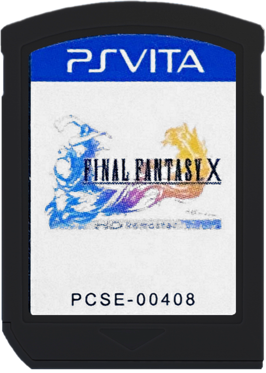Final Fantasy X HD Remaster PlayStation Vita PS Vita video game featuring role playing gameplay Tidus and Yuna characters Spira world exploration turn based combat iconic summons character development story driven adventure enhanced HD graphics and classic PlayStation handheld gaming retro video game collection collectible gaming appeal game cartridge