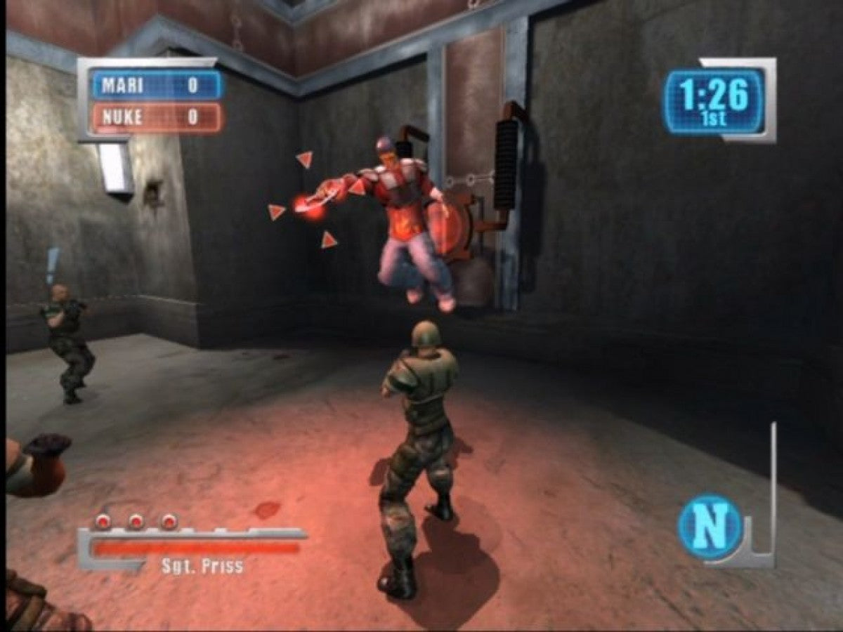 Deathrow for Xbox futuristic sports action video game featuring fast paced team combat brutal arena matches cyberpunk style presentation and cult classic Xbox gameplay experience gameplay 