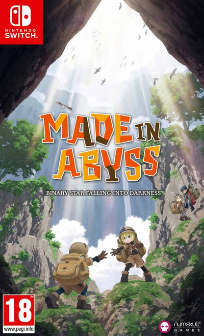Made in Abyss Binary Star Falling Into Darkness Collector's Edition PAL Nintendo Switch NS for action role playing video game fans featuring deep cave exploration survival gameplay anime inspired visuals character progression dangerous creatures crafting resource management challenging expeditions and Collector's Edition content collectible gaming appeal game case cover art