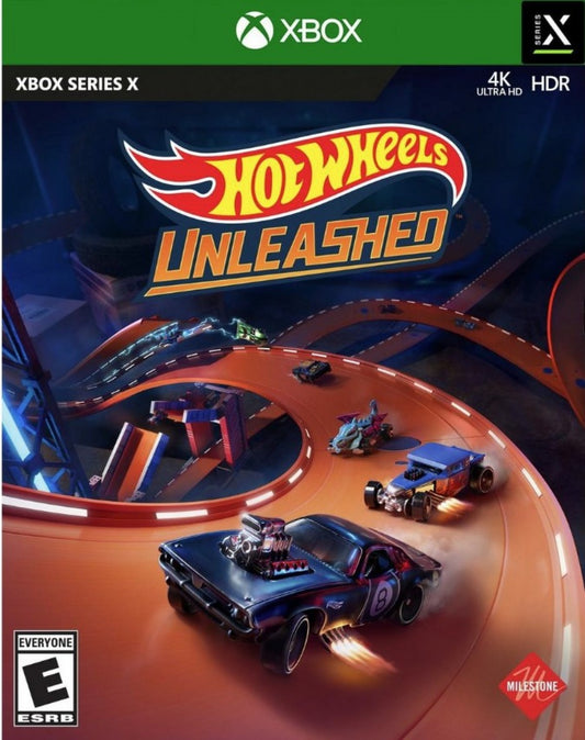 Hot Wheels: Unleashed cover art for Xbox Series X (XSX) arcade racing video game