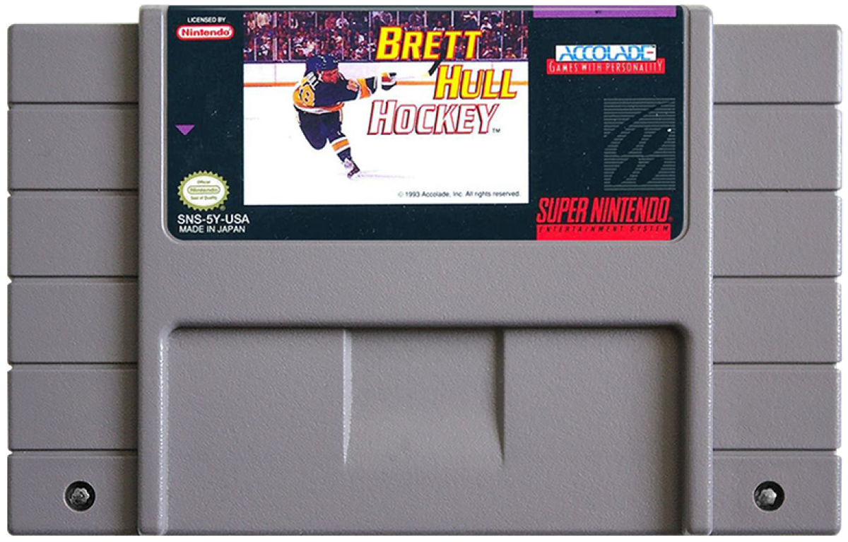 Brett Hull Hockey cartridge for Super Nintendo Entertainment System SNES retro video game