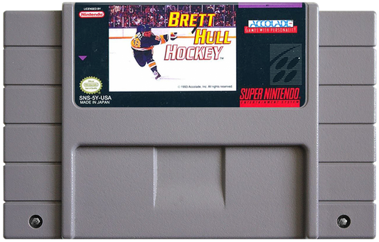 Brett Hull Hockey cartridge for Super Nintendo Entertainment System SNES retro video game