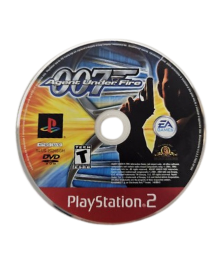 007: Agent Under Fire [Greatest Hits] disc cover art for PlayStation 2 shooting game. 