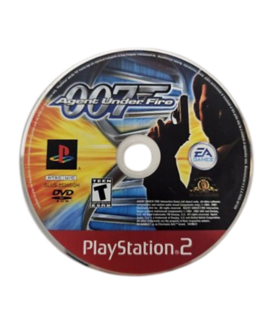 007: Agent Under Fire [Greatest Hits] disc cover art for PlayStation 2 shooting game. 