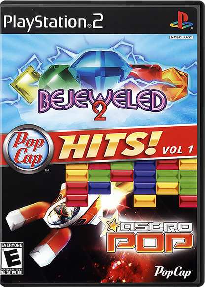 PopCap Hits Vol. 1 – PlayStation 2 (PS2) video game cover image, casual puzzle mini-game collection.