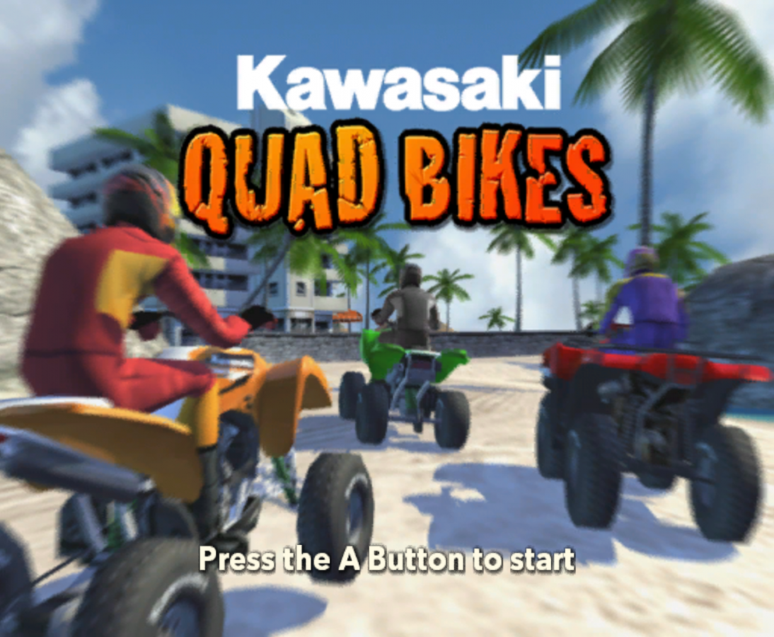 Kawasaki Quad Bikes – Nintendo Wii (Wii) ATV racing sports video game title screen