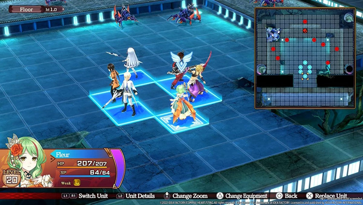 Fairy Fencer F Refrain Chord for Nintendo Switch, gameplay for a tactical role-playing video game with turn-based combat, anime-style characters, strategy gameplay, and fantasy storyline
