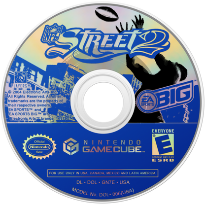 NFL Street 2 disc for Nintendo GameCube (GC) street football sports video game