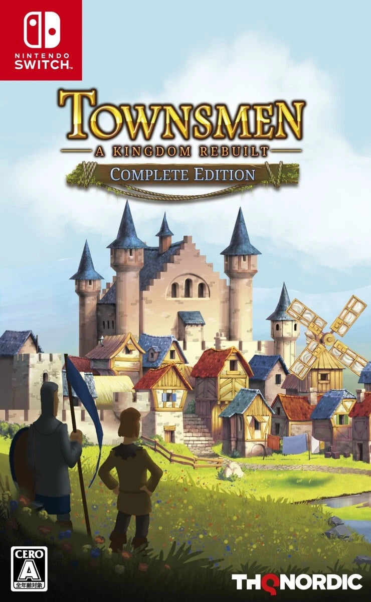 Townsmen A Kingdom Rebuilt Complete Edition import cover art for Nintendo Switch NS video game