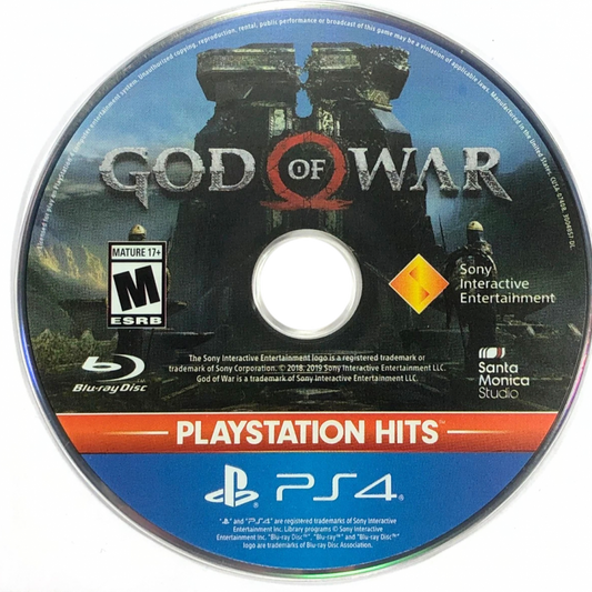 God of War [PlayStation Hits] – PlayStation 4 (PS4) video game disc, epic Norse mythology action-adventure by Santa Monica Studio and Sony Interactive Entertainment