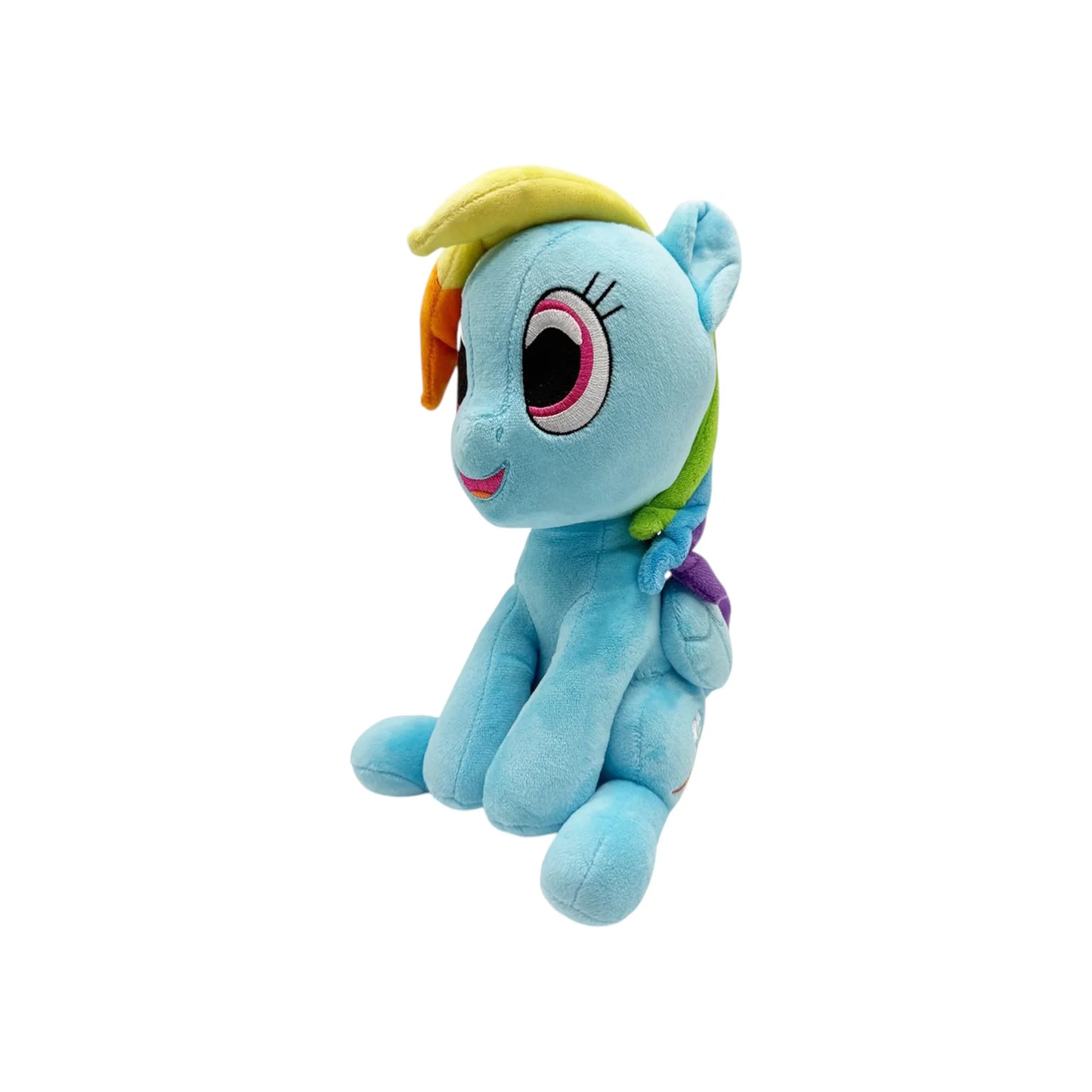 Rainbow Dash 9 Inch Plush featuring My Little Pony inspired character design soft collectible plush colorful embroidered details display worthy craftsmanship fan favorite character and collectible gaming appeal