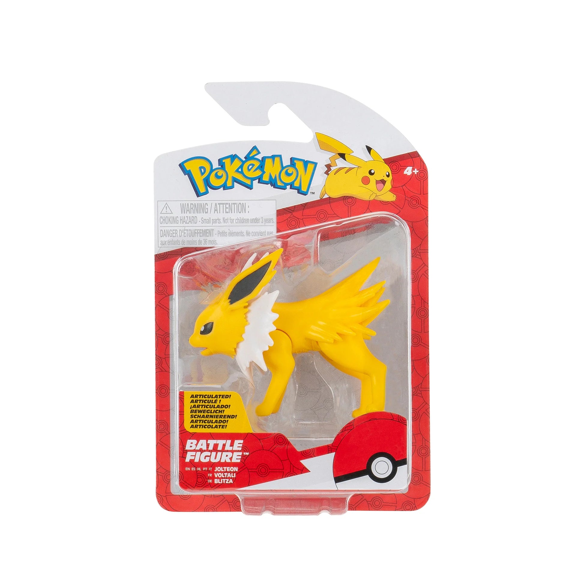  Pokémon action figure featuring Jolteon electric type Eevee evolution detailed sculpt display toy for fans and collectors