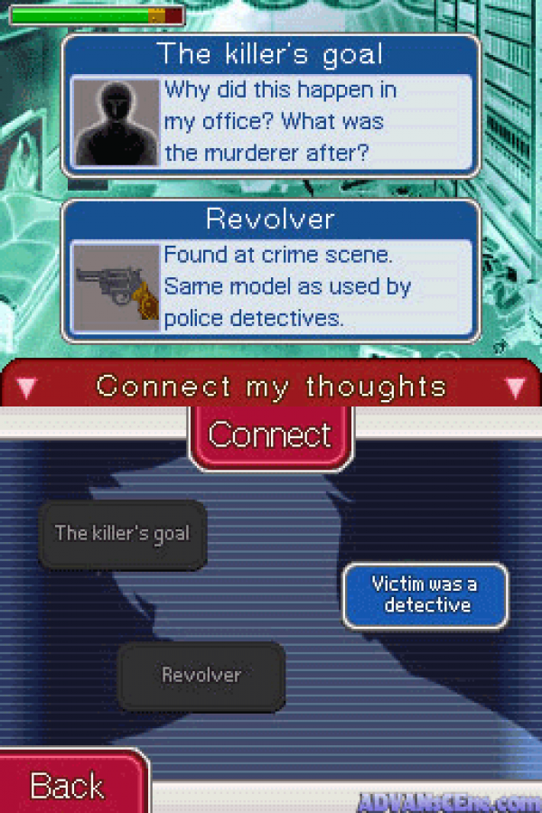 Ace Attorney Investigations: Miles Edgeworth gameplay for Nintendo DS (DS) detective visual novel adventure video game