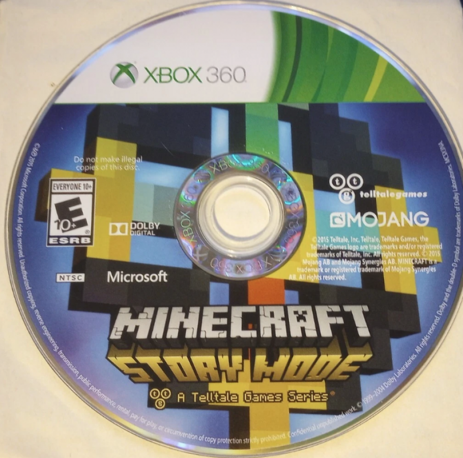 Minecraft: Story Mode Season Pass disc for Xbox 360 (X360) episodic narrative adventure video game
