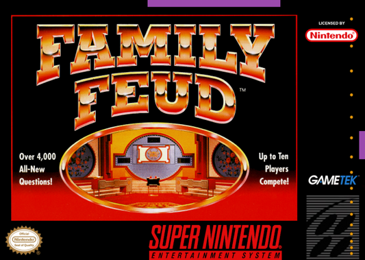 Family Feud cover art for Super Nintendo Entertainment System SNES video game