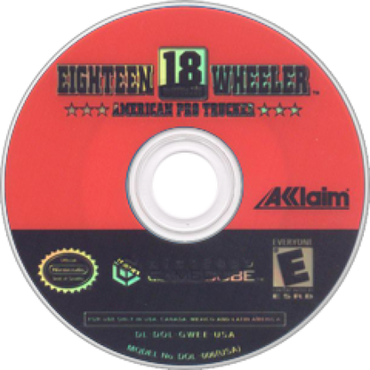 18 Wheeler: American Pro Trucker – GameCube (GC) Front Cover Disc Art