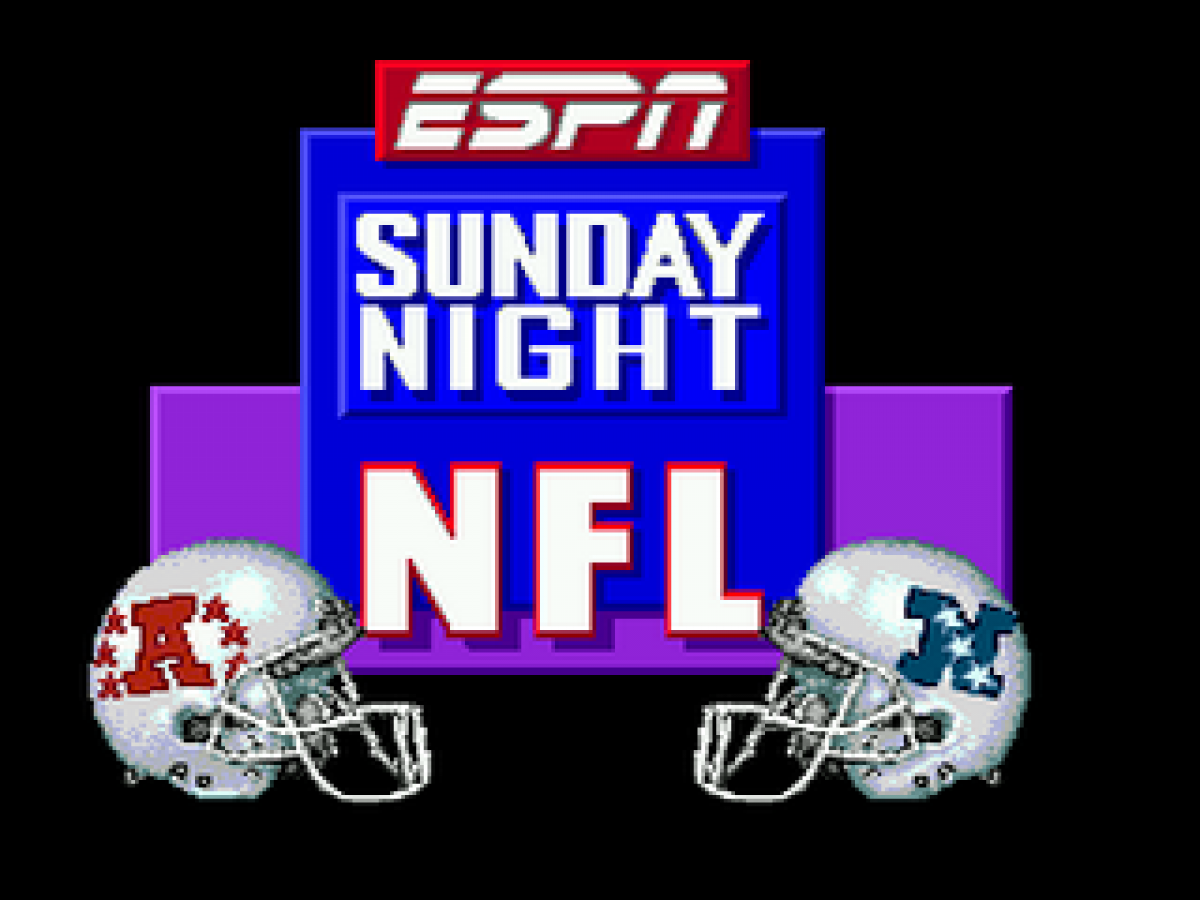 ESPN Sunday Night NFL title screen for Sega Genesis (GEN) video game