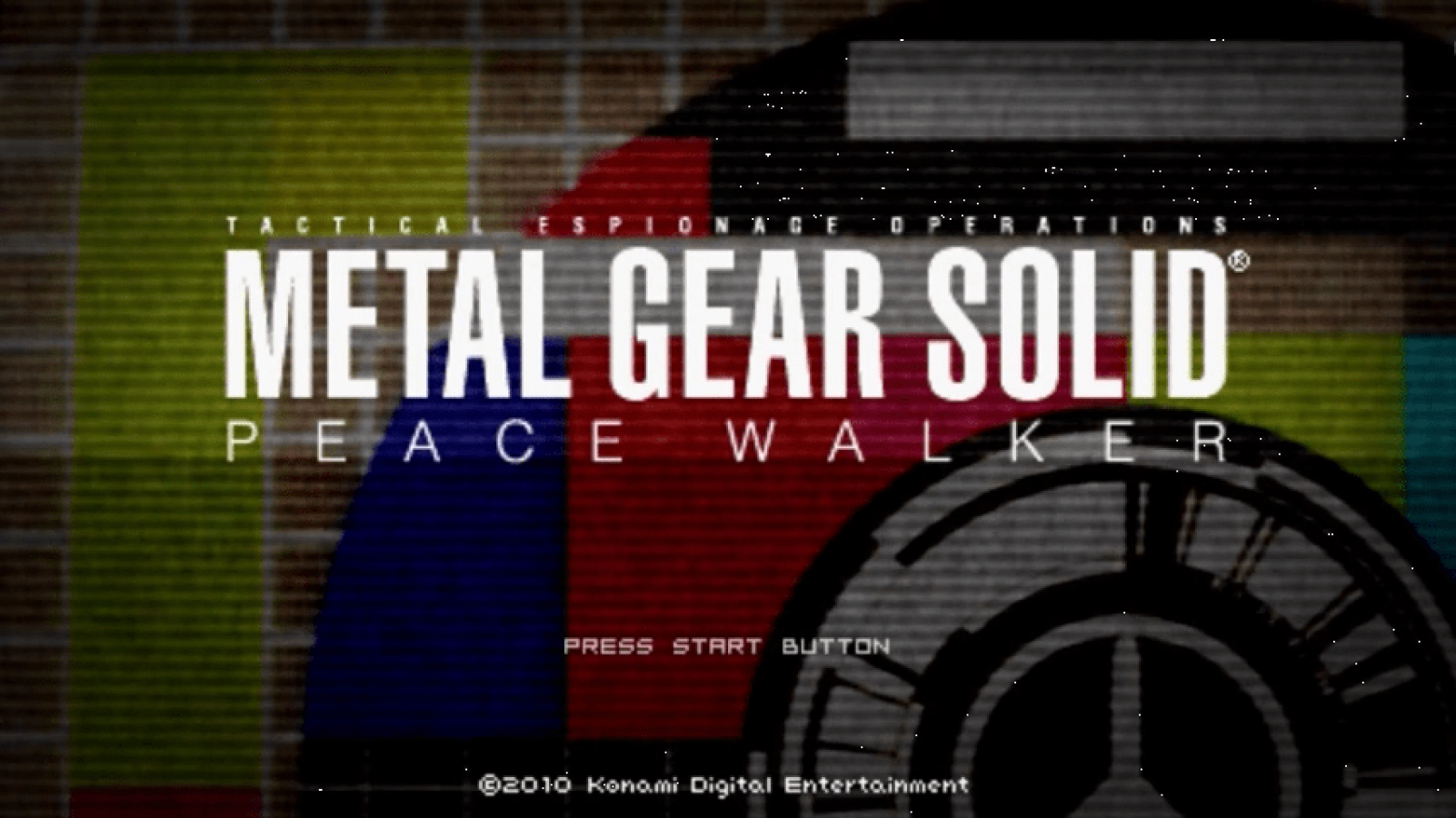 Metal Gear Solid: Peace Walker PSP action-adventure video game title screen