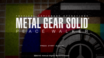 Metal Gear Solid: Peace Walker PSP action-adventure video game title screen