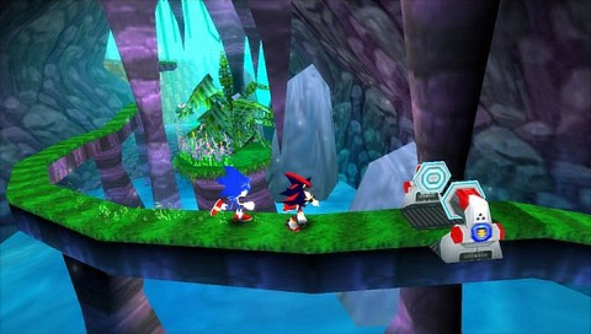Retro Sonic Rivals Greatest Hits PSP inspired design featuring fast paced platform racing gameplay aesthetic vintage PlayStation Portable Sonic the Hedgehog rivalry battles colorful side scrolling action speed focused handheld gaming nostalgia Sega arcade style presentation gameplay 