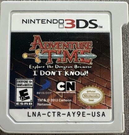 Adventure Time: Explore the Dungeon Because I Don't Know cartridge for Nintendo 3DS (3DS) action adventure video game