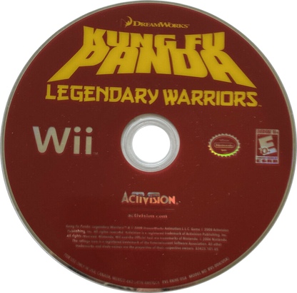 Kung Fu Panda: Legendary Warriors – Nintendo Wii (Wii) martial arts action fighting video game disc