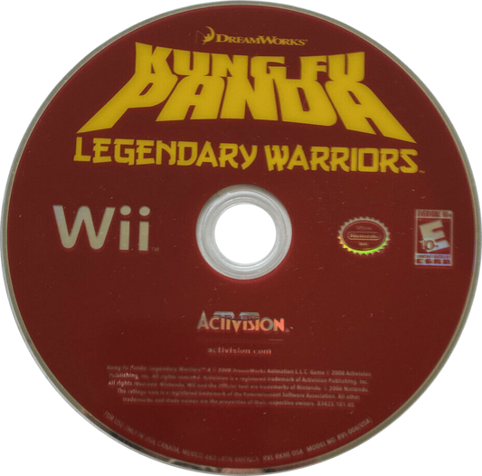 Kung Fu Panda: Legendary Warriors – Nintendo Wii (Wii) martial arts action fighting video game disc