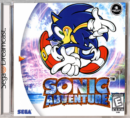 Sonic Adventure Sega Dreamcast retro video game platformer cover art