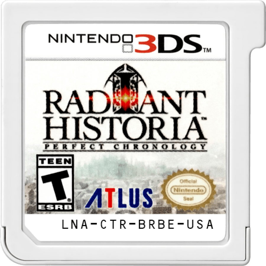Radiant Historia: Perfect Chronology cartridge for Nintendo 3DS (3DS) role-playing video game