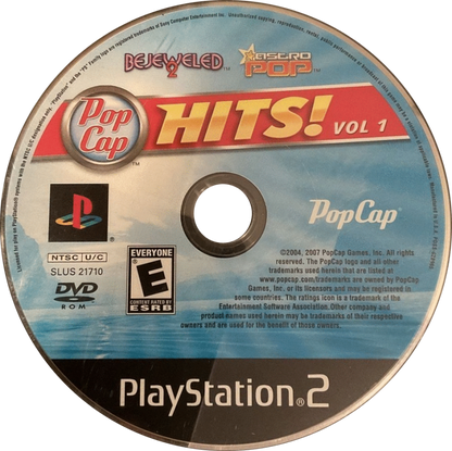 PopCap Hits Vol. 1 – PlayStation 2 (PS2) video game disc, casual puzzle mini-game collection.