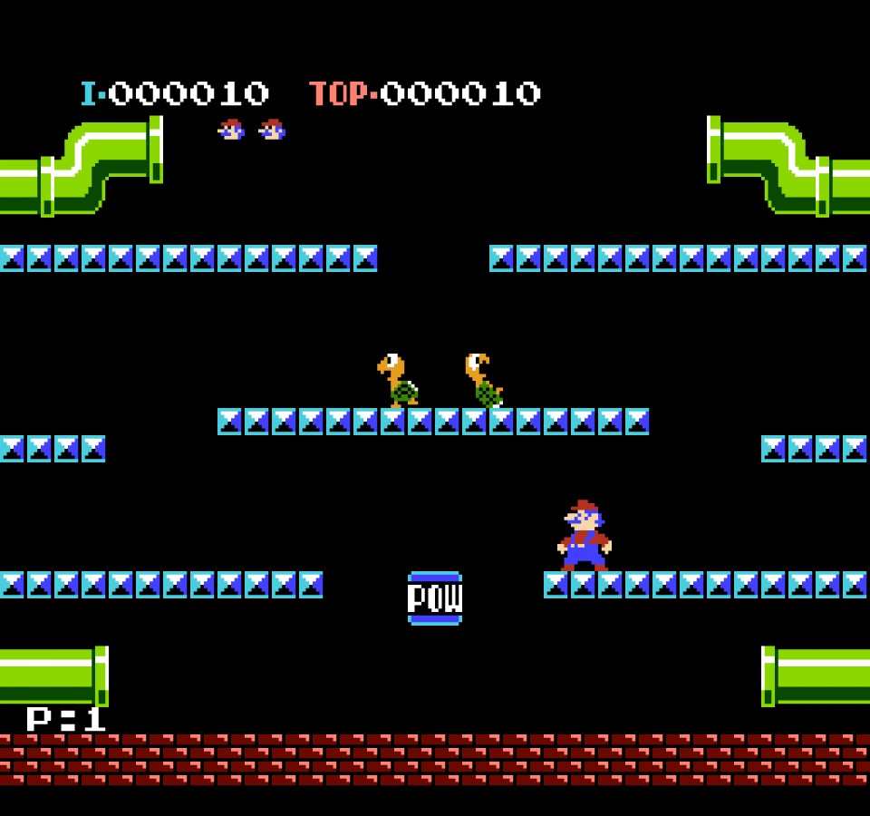 Mario Bros. Arcade Classics gameplay image for Nintendo Entertainment System (NES) retro video game