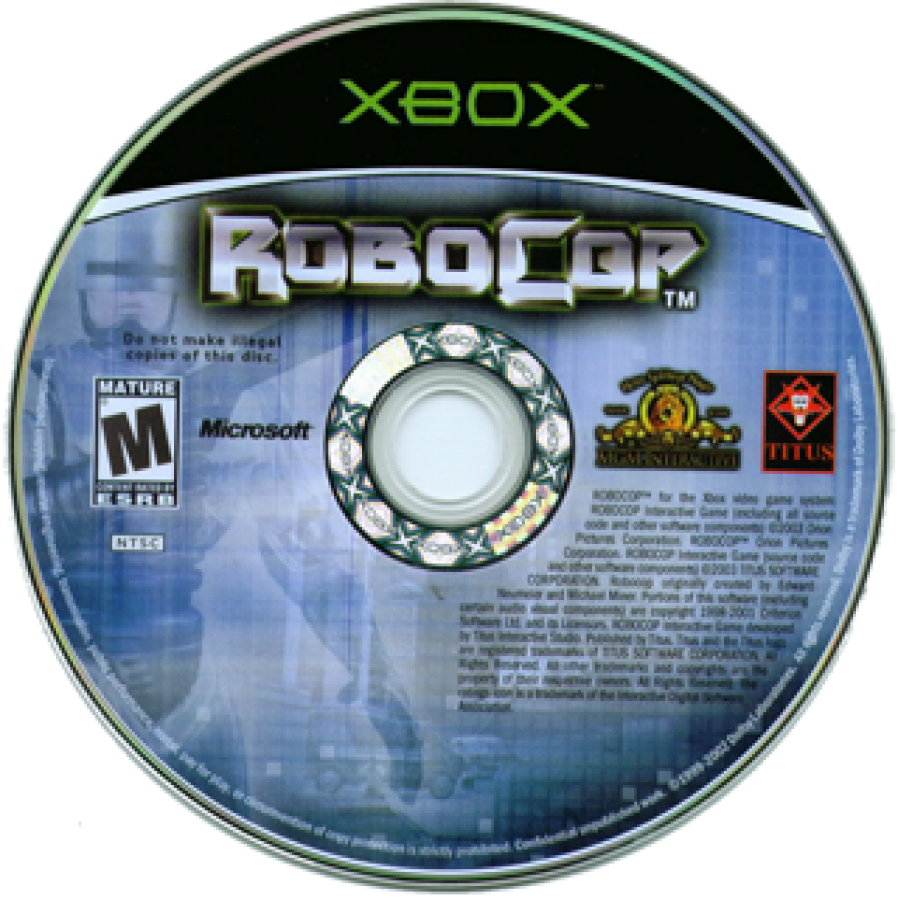 RoboCop disc for Xbox (XBOX) video game
