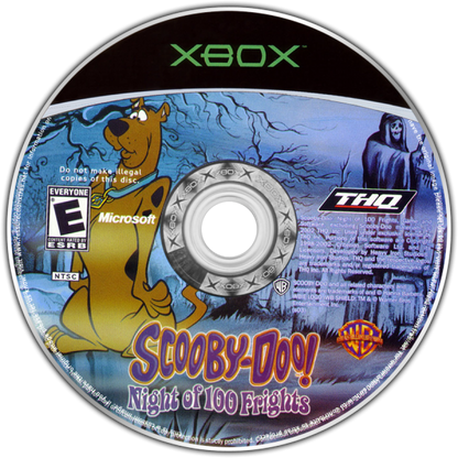 Scooby-Doo Night of 100 Frights Xbox featuring mystery adventure gameplay with classic cartoon characters disc