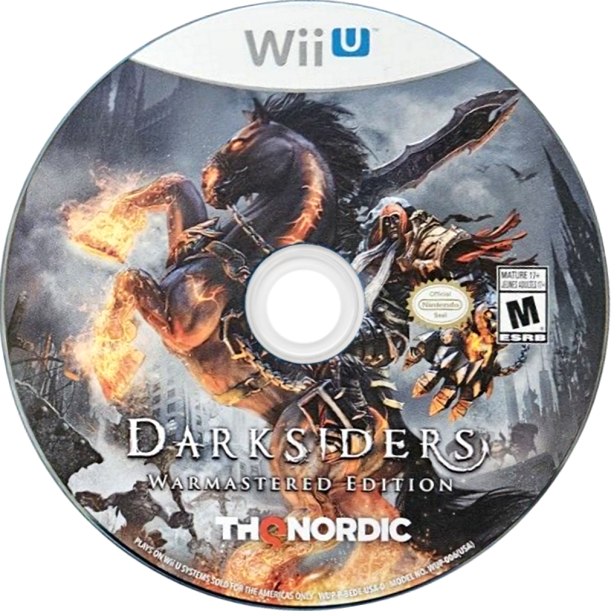 Darksiders [Warmastered Edition] disc cover art for Nintendo Wii U (WiiU) video game