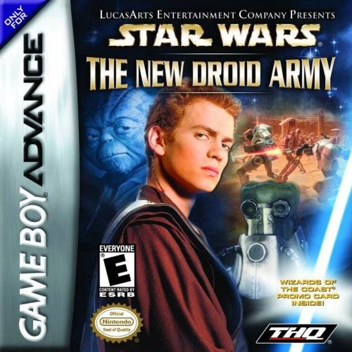 Star Wars: The New Droid Army for Game Boy Advance with action-adventure gameplay set in the Star Wars universe front cover