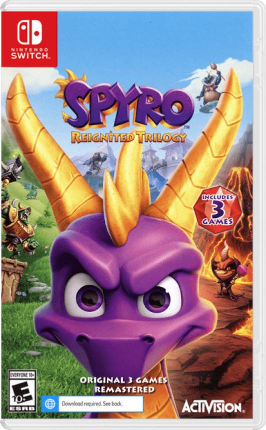Spyro: Reignited Trilogy – Nintendo Switch (NS) cover art for video game for NS