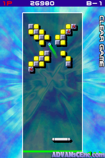 Arkanoid gameplay for Nintendo DS (DS) classic brick-breaking puzzle video game