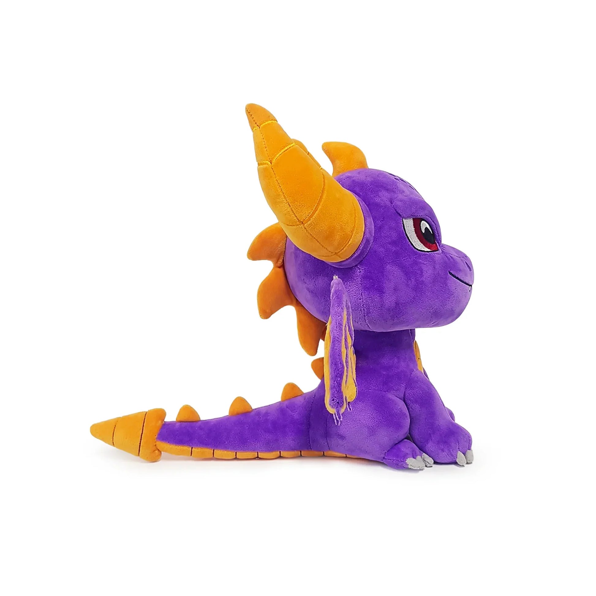 Skylanders Spyro plush inspired design featuring collectible dragon character plush aesthetic soft stuffed toy purple fantasy creature magical adventure mascot colorful action platformer gaming merchandise presentation