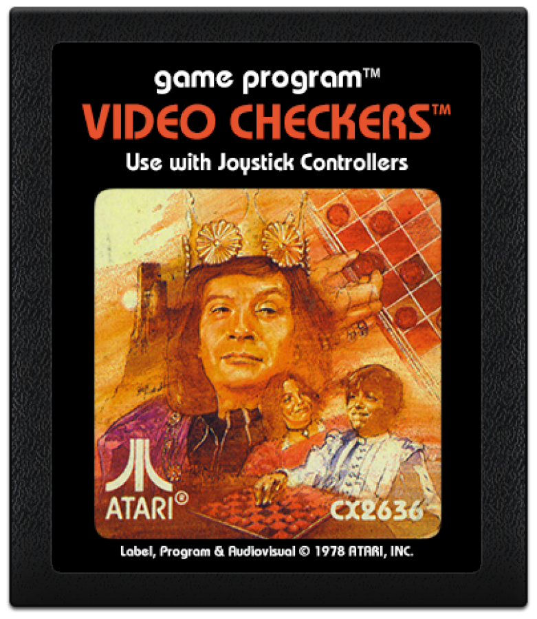 Video Checkers cartridge art for Atari 2600 (2600) video game