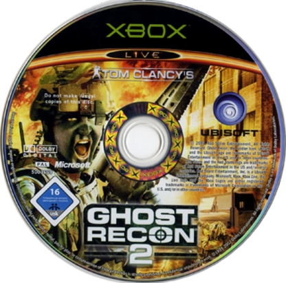 Tom Clancy's Ghost Recon 2 - 2011: Final Assault disc cover art for Xbox (XBOX) video game